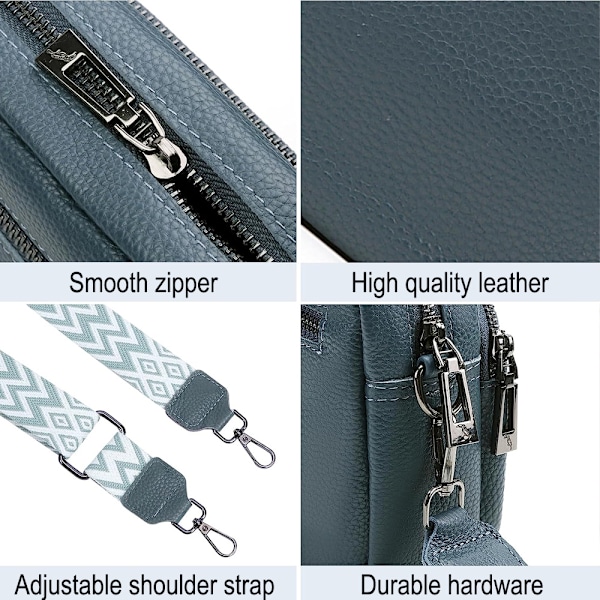 Naisten olkalaukku, crossbody-laukku leveällä olkahihnalla