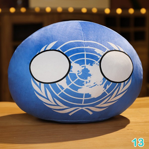 10 cm:n maapallopehmolelu Puolapallo Riippuva Maapallopehmo - 13(United Nations)