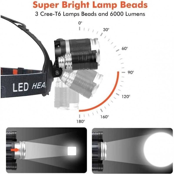 Otsalamppu 3000 Lumenia LED Black Black