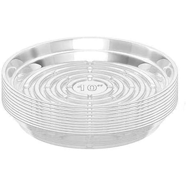 Läpinäkyvät aluslautaset sisä- ja ulkokäyttöön puutarhakasveille, ruukuille, 10 kpl, 25 cm