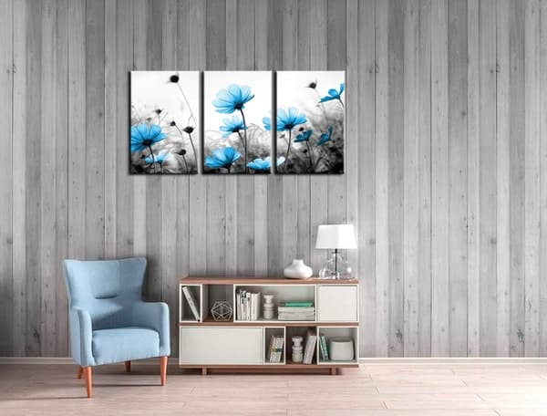 Abstrakt Gullblad Veggkunst Moderne Lerretsmalerier Minimalisme