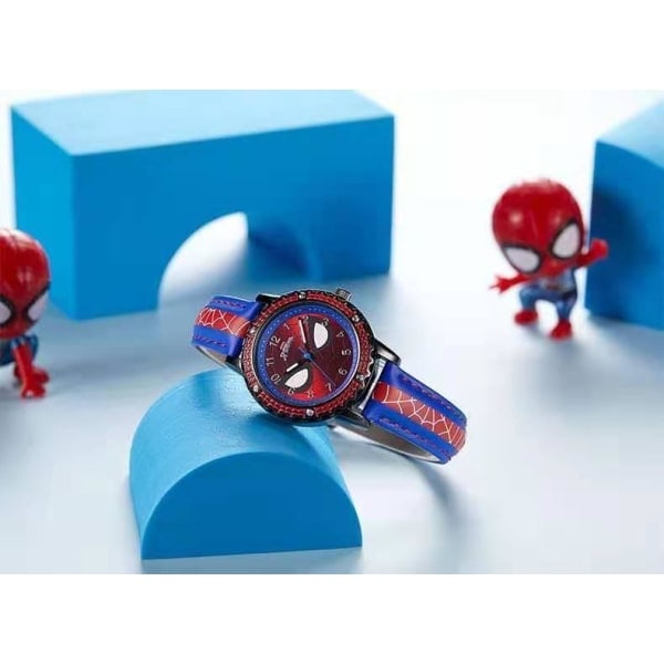 Børns ur blåt spiderman analogt armbåndsur