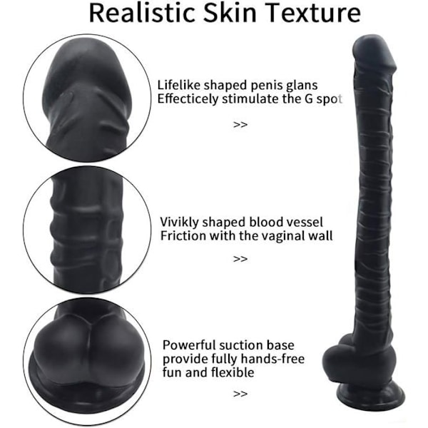 Dildo-Vibraattori-Erittäin pitkä simulaatiodildo hevosenhäntädildo naisten itsetyydytys aikuisten seksilelu godA333[GKS]