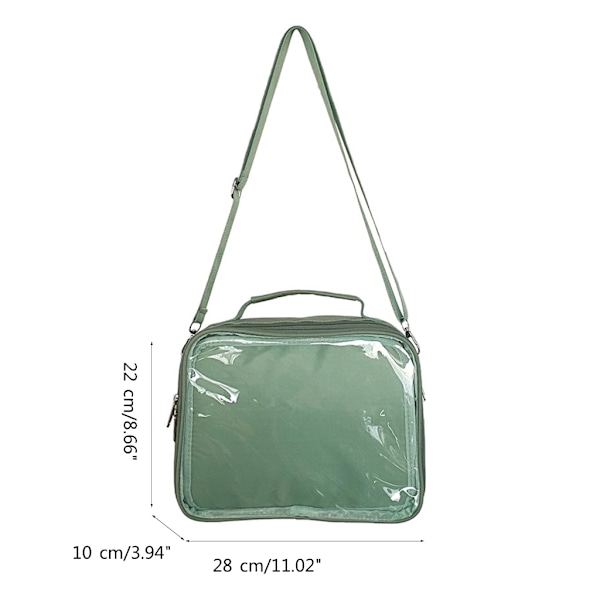 Multifunktionel Ita Rygsæk Crossbody Taske Pin Display Taske Green 0.38