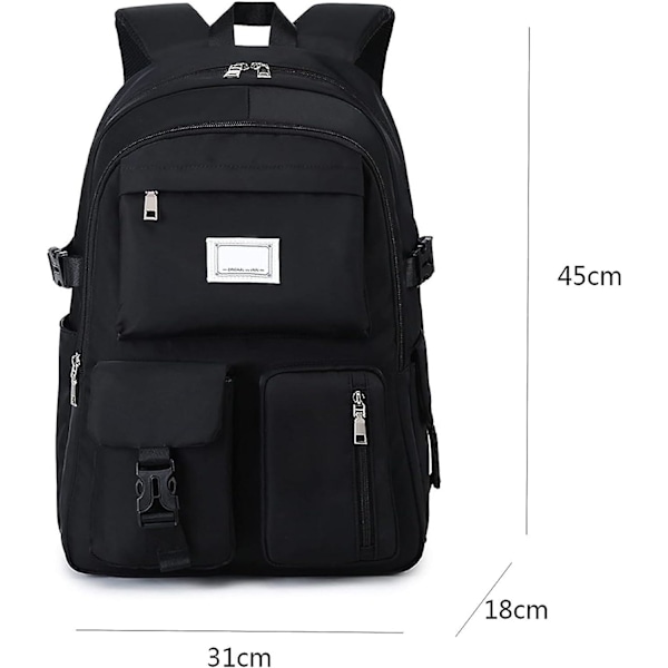 Stor kapacitet ryggsäck Multi-Pocket ryggsäck Vattentät skolryggsäck - Pink