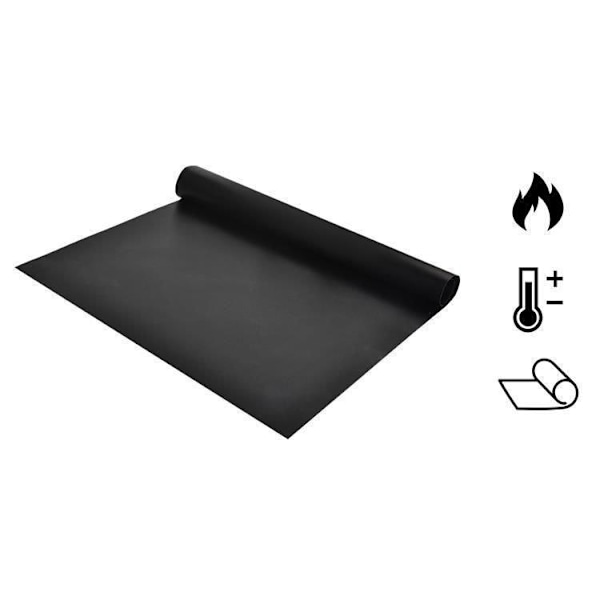6-pack Grillmatta, Ugnsmatta, Bakmatta - Icke-klibbig - 40x33 Svart Black 6-Pack