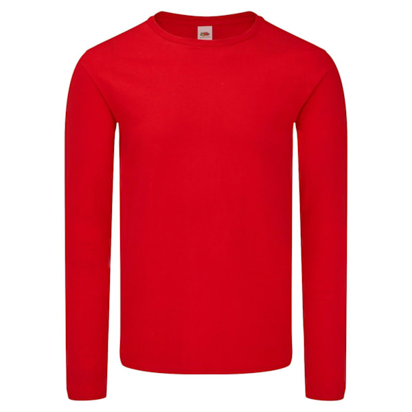 Fruit Of The Loom Herre Iconic 150 Langærmet T-skjorte M Rød Red M