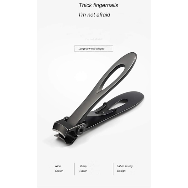 Negleklippere, Super store tånegleklippere, Sort