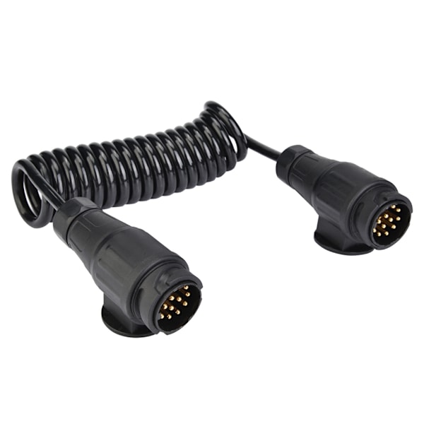 13-polet trailerstik med spiralkabeladapter til trailer/campingvogn