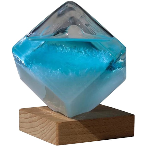 Stormglasbarometer Vattenkub Väderprognos Glas Prognoser Flaska Skrivbordsdekoration Blue