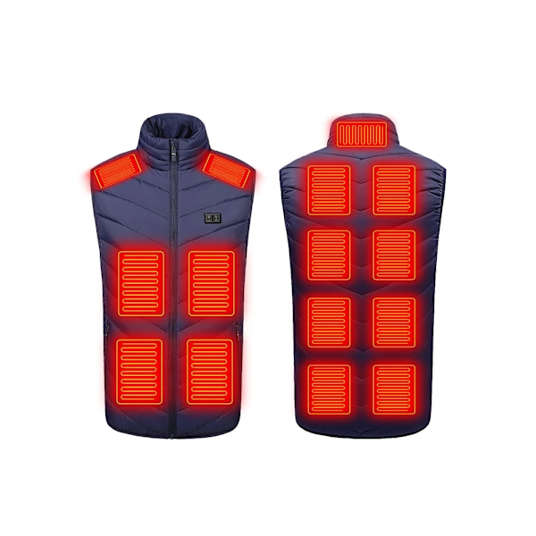 USB-oppvarmet vest for vinterkomfort Svart Black m