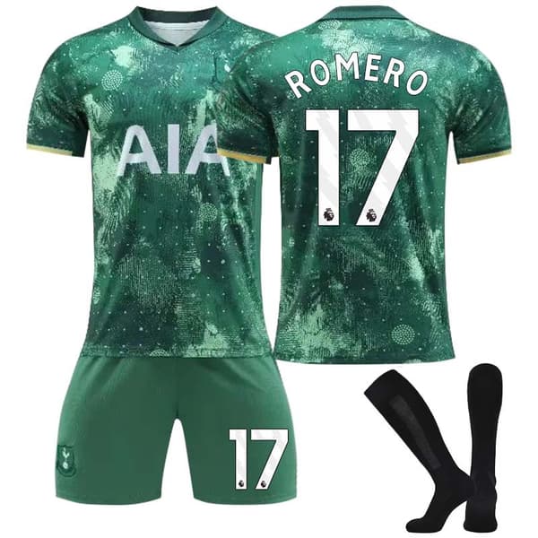 2425 Tottenham Hotspur Andra Bortatröja Kit Romero+strumpor 16(90-100cm)