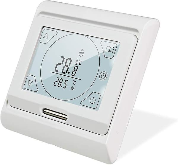 2024 16A Programmerbar Elektrisk Golvvärmetermostat Med Sensor, Digital Rumstermostat Golvvärmeregulator LCD Touch Screen