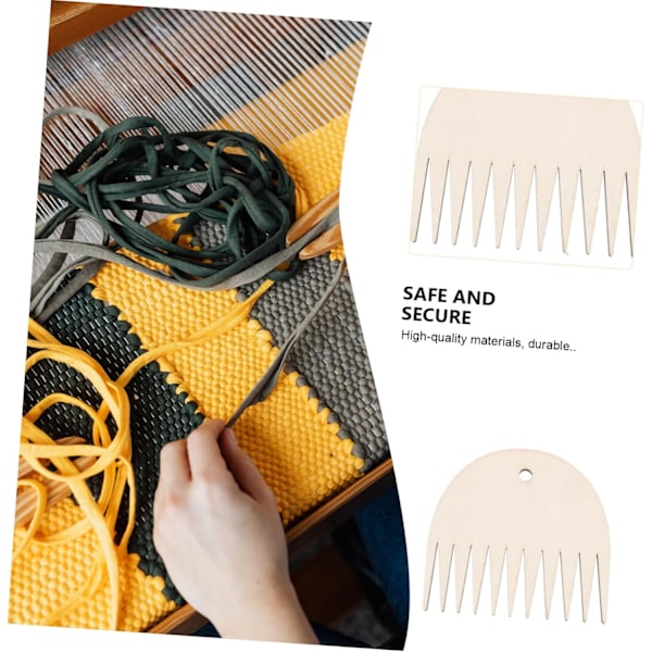 2 st Stickningsverktyg DIY Vävningstillbehör Gobelängsluddare Kam Gobelängsvävning