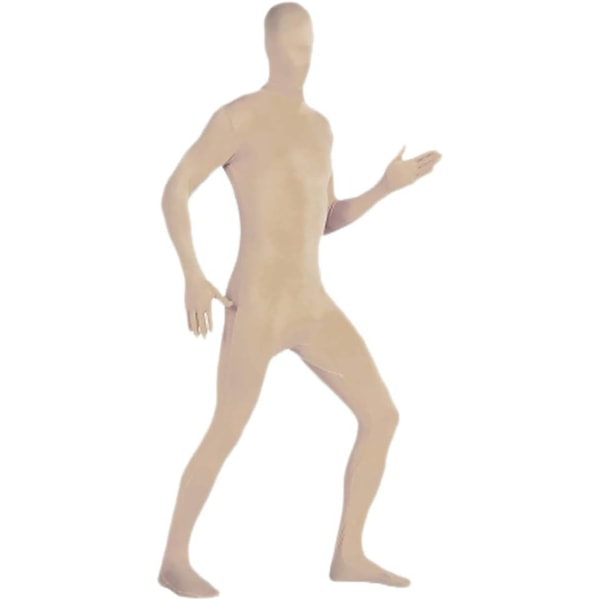 smiling men's and women's spandex full body zentai suit body nude x-large