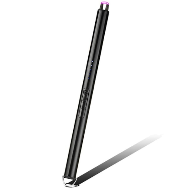 Stilig elektrisk lighter - Oppladbar - Metallisk svart