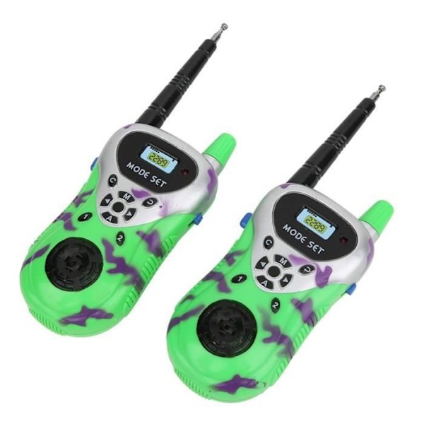 CEN Sett med 2 Mini Walkie-Talkies for barn Grønn