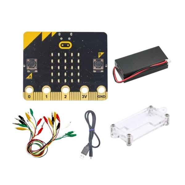 Bbc Microbit Go Start Kit Bbc Development Board Gör det själv programmerbar inlärning med Alligator Clips Test black