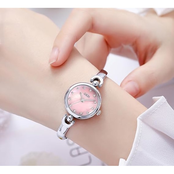 Dam Bling Diamanter Roséguld Klockor Klänning Analog Vattentät Qu