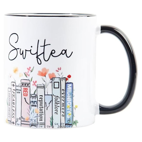 Taylor Swift album coffee mug for singer fans, tea cup merch for fans Swiftie women and girls, gifts for singer merchandise