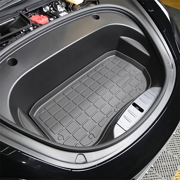 TPE Matte foran og bak for Tesla Model 3 Model Y Mattetilbehør Bagasjeromsbrett Gulvmatte [GKS] model 3  set