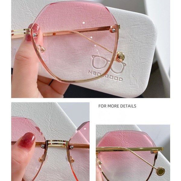 Överdimensionerade fyrkantiga solglasögon för kvinnor Mode Uv400 Skydd Stora UV-skydd Solglasögon för män