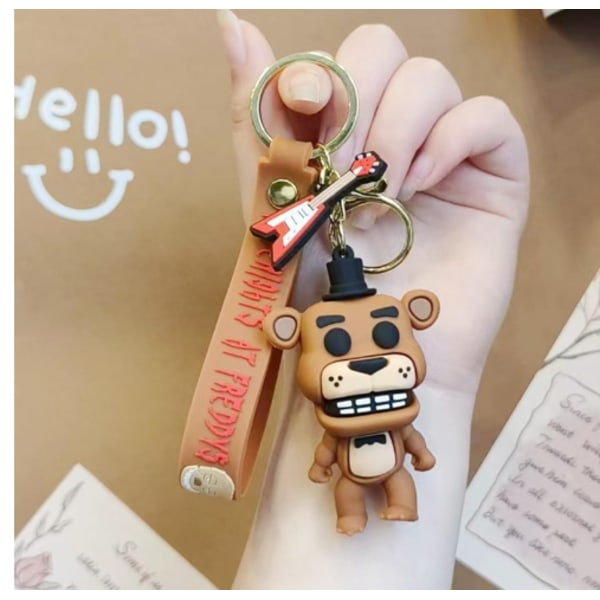 Five Nights at Freddy's nøgleringe FNAF tasker charme vedhæng dukker figurer nøgleringe B