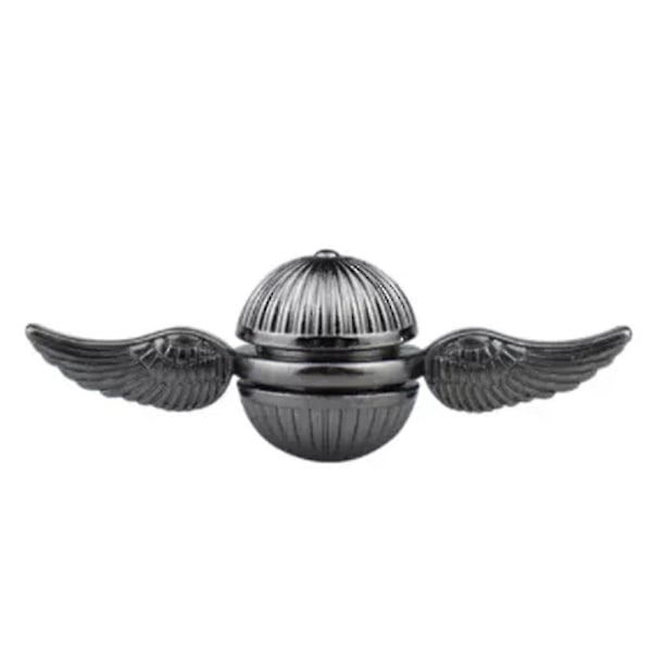 Gyldent Snitch Fidget Spinner Harry Potter Quidditch Metal Stål Stress Angst Legetøj Til Børn Voksne -ES Black