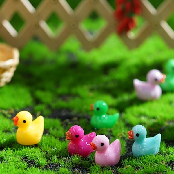 100-300 stk. Mini Resin Ænder, Miniature Figurer til Eventyrhaver RandomS 100