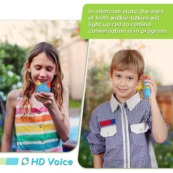 Walkie talkies for kids Rechargeable 2-pack, leker for 3 4 5 ,