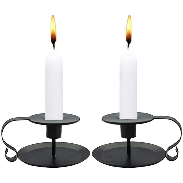 Black Candle Holder For Taper Candles