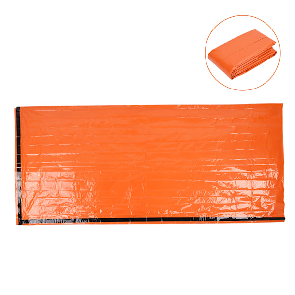 Bärbar Nödsovsäck för Utomhusbruk Håller Värmen Fuktsäker Vadderad Reflekterande Campingmatta Orange 0.2