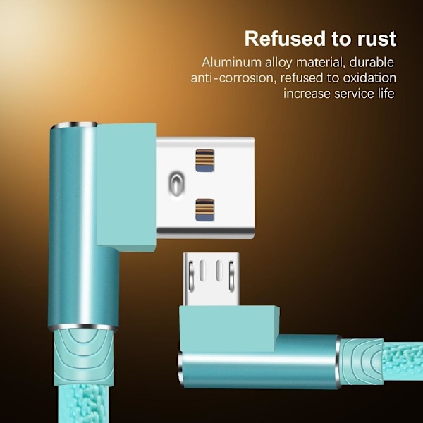 Kulmattu 90 asteen latauskaapeli USB A - USB C / iPhone Light (Type-C) taivaansininen (Type-C) sky blue 1 meter