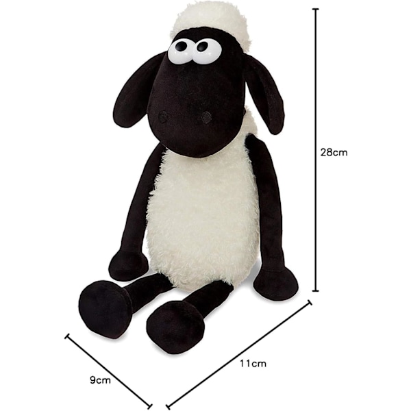 Shaun the Sheep 61173 20 cm Blødt Legetøj, Sort og Hvid, 20 cm, Egnet til Voksne og Børn