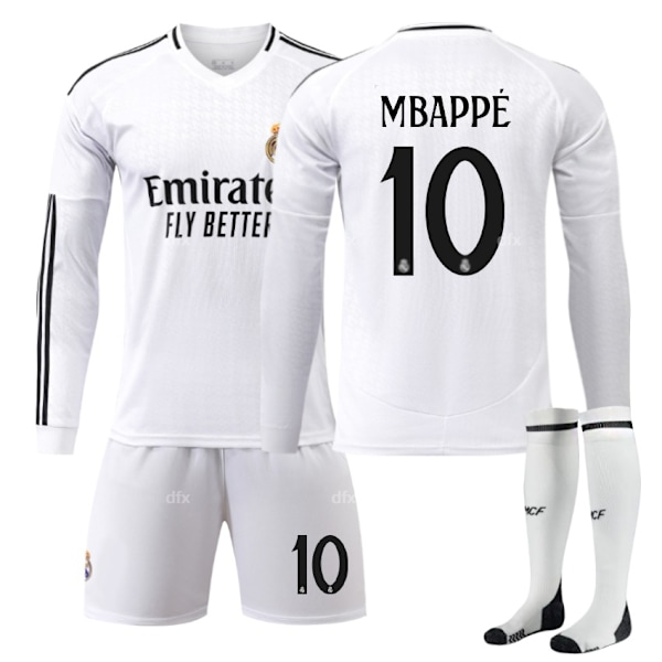 Real Madrid Børne Hjemmebanetrøje 2024-2025 Efterår & Vinter Nr 10 Strømper M MBAPPE No 11 Strømper No 11 Sokker No 11 socks M