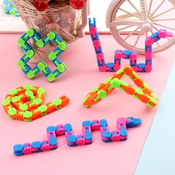 Hotrea! Nya Luminous Wacky Tracks Antistress Chain Toy For Children Cykelkedja 03 1pcs random