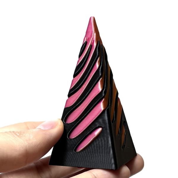 Pack Impossible Cones, Spiral Cones Fidget Leksak Impossible Pyramid End-to-End Leksak red gold
