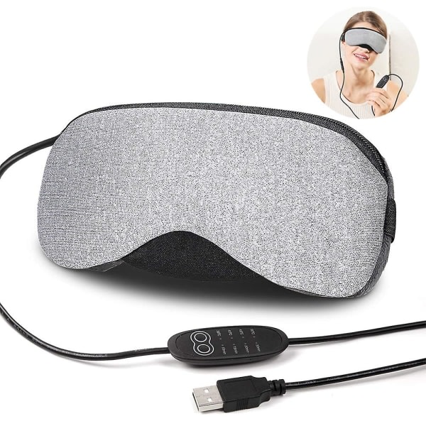 1 st Bärbar kall och varm USB uppvärmd ångmask för ögon + Återanvändbara isgeler för att sova