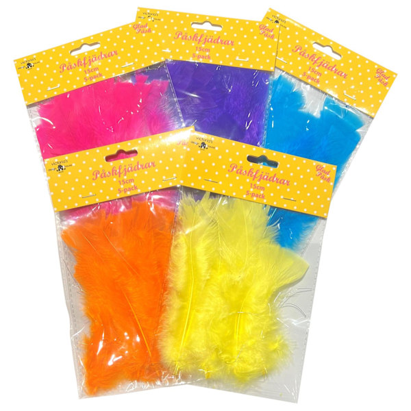 Påskfjädrar Mix 5 färger 5-pack Multicolor multicolor