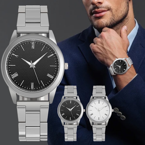 Herre Dame Casual Business Quartz Ur, Selvlysende Rustfrit Stål Armbåndsur, Gave til Far, Mor og Drenge