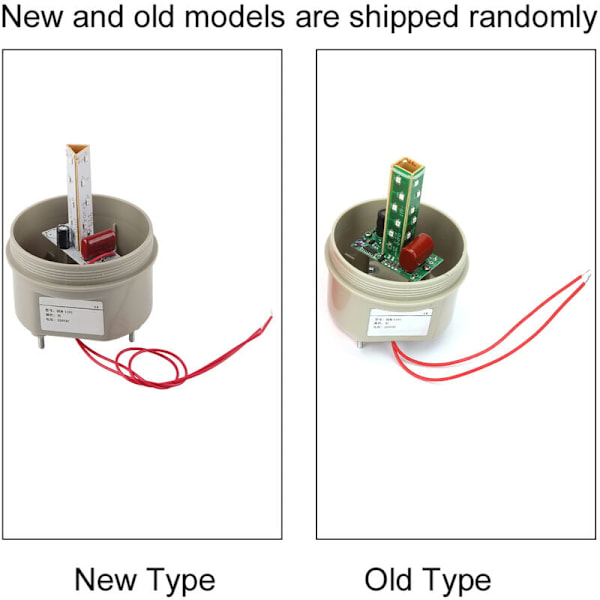 220VAC blinkende blinkende rød LED advarselslys diameter 97mm