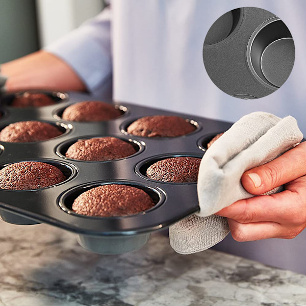 Muffinform, non-stick muffinsbageplade, muffinsbageform