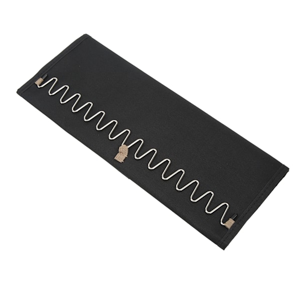 Rejse Smykke Organizer Foldbar Nylon Rejse Smykke Opbevaringspose til Halskæder Øreringe Ringe Sort