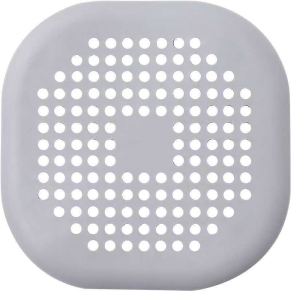 Silikon avloppsskydd 4 delar Vit Grå Diskbänkssil med sugkopp Badkarssil Köks- och badrumsdiskbänkssil