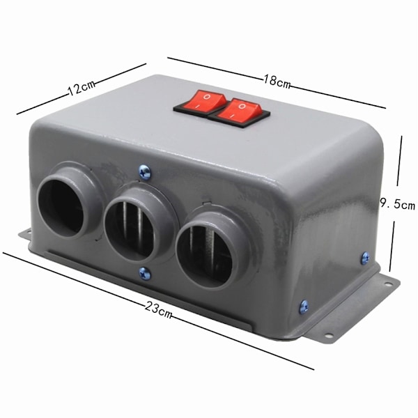 24V Bilvarmer, 600W-800W 3 Huller Hurtig Opvarmning Afrimer Wi{GKS}