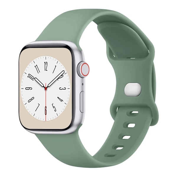 Blød Silikonrem til Apple Watch 8 7 6 5 4 3 SE Armbånd til IWatch Ultra 49mm 45mm 41mm 40mm 44mm 38mm 42mm ur Olive green