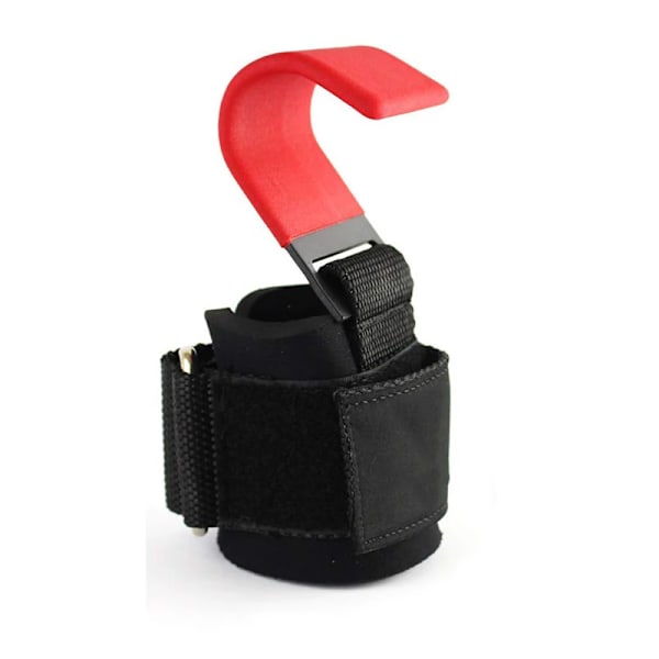 Løftestropper Power Markløft Vekt Treningshansker Tung Løfting Håndleddsstøtte Vektkroker Løftestropper Pad Grips Løftehjelp 1PCS Red
