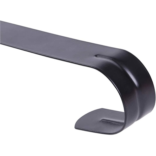 12\" Dörringskrok, Enkelkrok på Metalldörr, Svart (1)