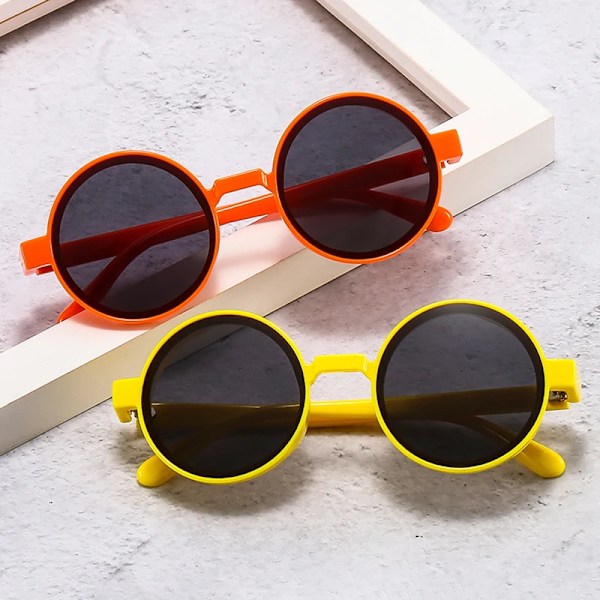 SO&EI Ins Populære Runde Solbriller til Kvinder Retro Punk Trendy Gul Orange Solbriller til Mænd Solbriller UV400 Blå grøn grå bl Blue green gray blue As the picture