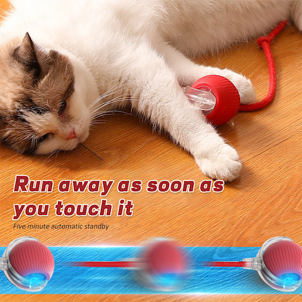 2024 Smart Cat Ball Toys Automatisk Rullande Boll Elektrisk Kattleksak Självstyrande Interaktiv Katt Hund Grey